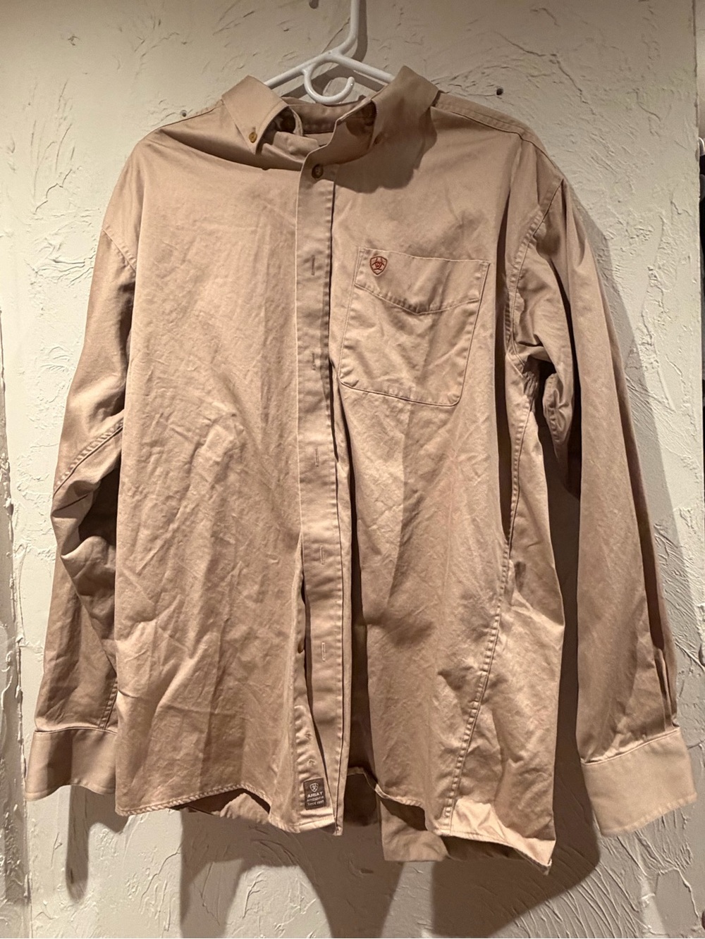 Ariat Beige Long-Sleeve Button-Down Shirt